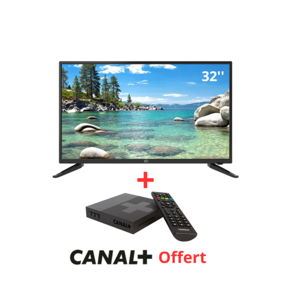 Télévision Esmart 32 Pouces LED HD TV avec Decodeur + Parabole Offerts