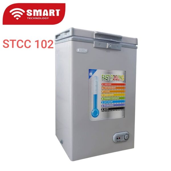 Congelateur Horizontal Smart Technology 102 Litres - Gris