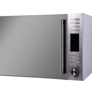 micro ondes finix 30 litres digital avec grille miroir gris