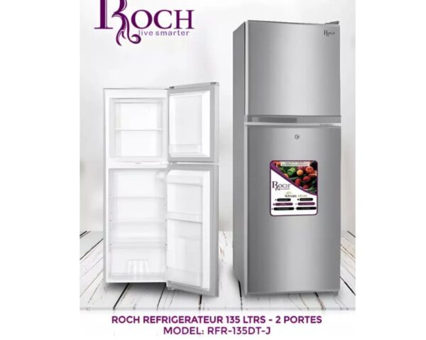 Refrigerateur Roch 2 Portes 135 Litres - Gris