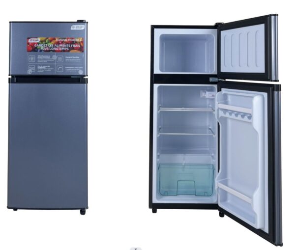 Refrigerateur Smart Technology 2 Portes 96 Litres - Gris