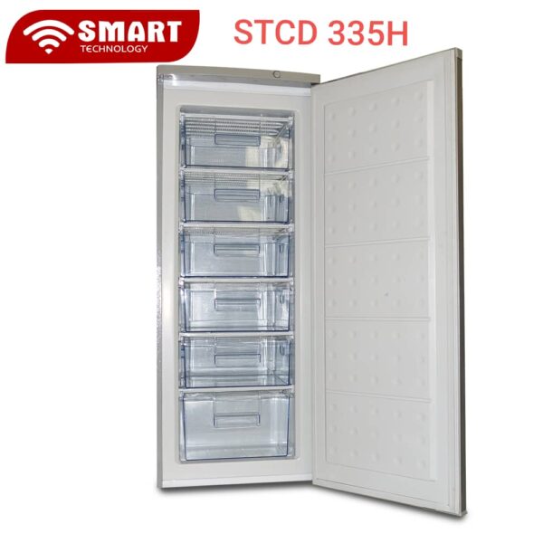 Congelateur Vertical Smart Technology 6 Tiroirs 355 Litres - Gris