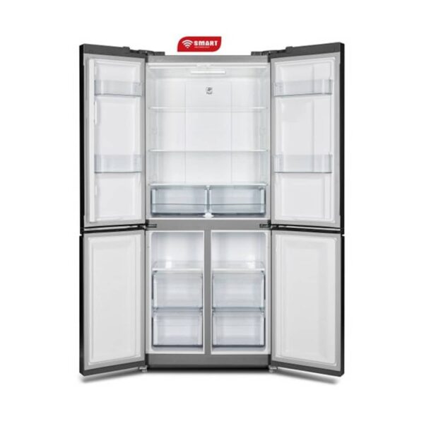 Refrigerateur Smart Technology Side By Side 4 Portes 419 Litres - Gris