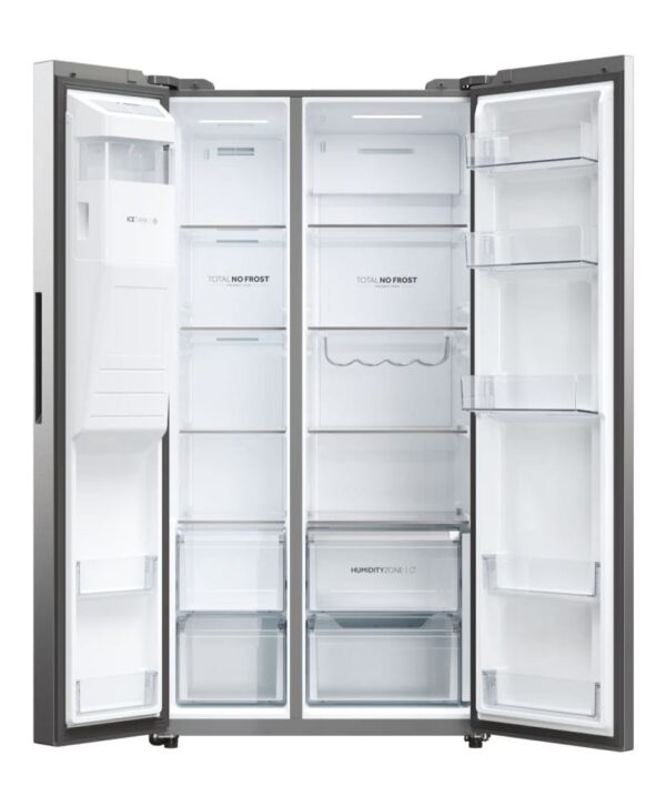 Refrigerateur Haier Side By Side 2 Portes Distributeur Glaçon - Gris