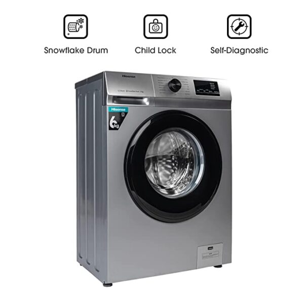 Machine à Laver Hisense 6KG Front-Load - Gris